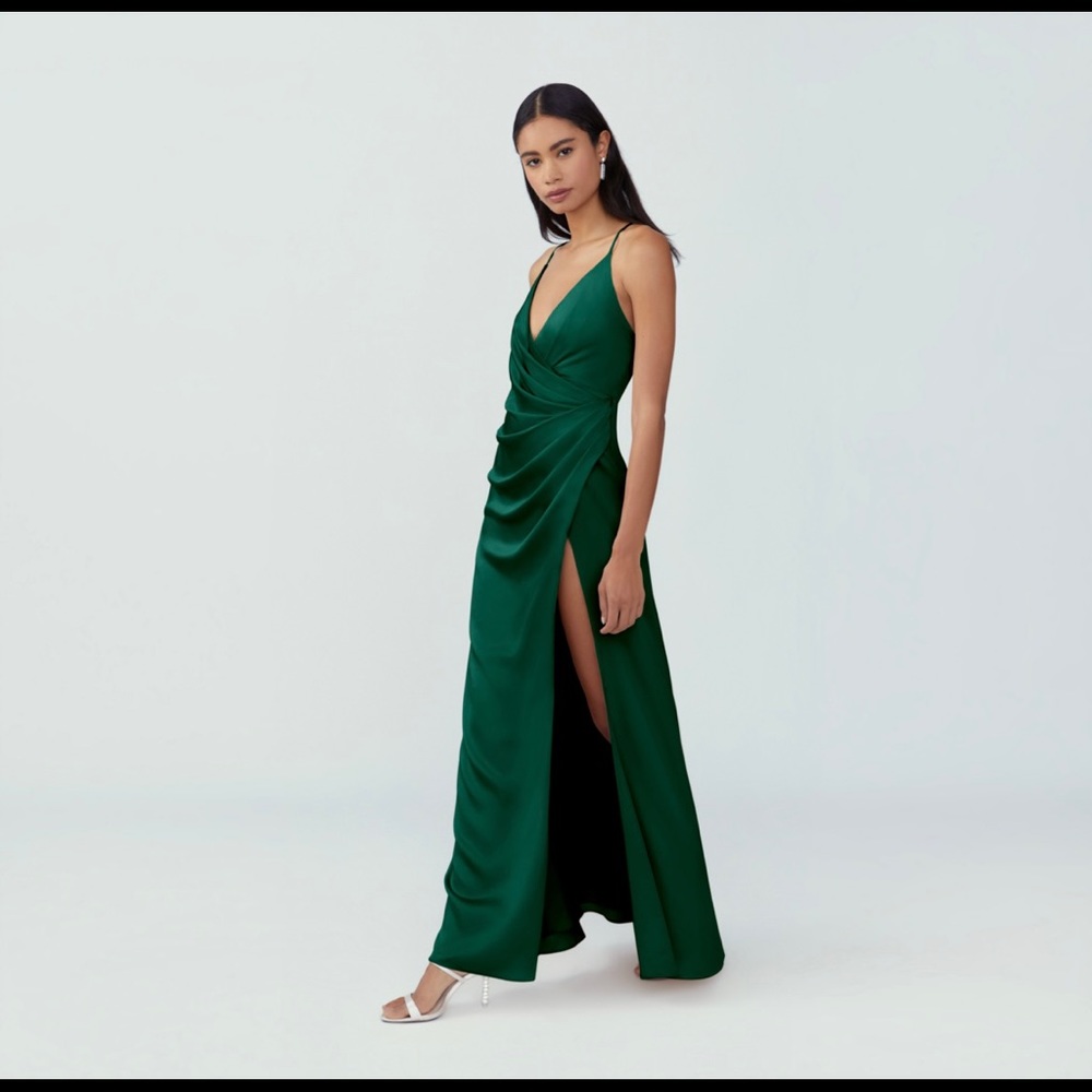 Fame and Partners Green Maxi Dress